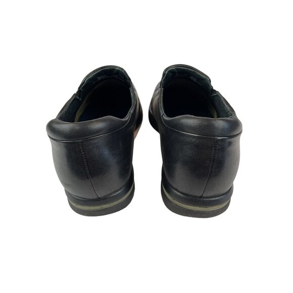 Rockport Men’s Black Slip On Loafers Size 11 CRACKED HEELS AS IS - Picture 3 of 11